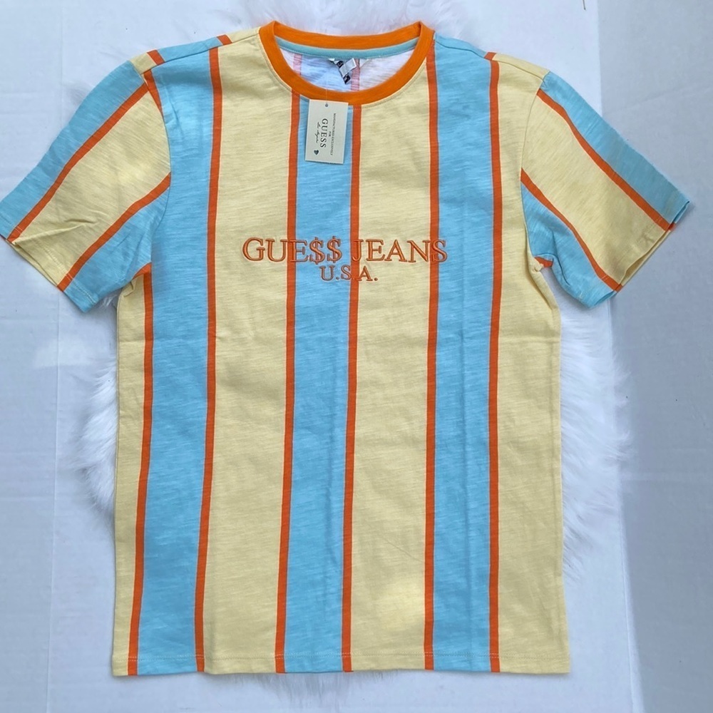 New GUESS Mens Striped Shirt